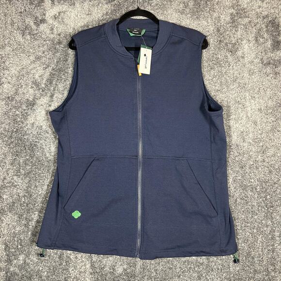 Girl Scouts Vest Large Navy Official Adult Recycled Full Zip Pockets - Picture 1 of 10